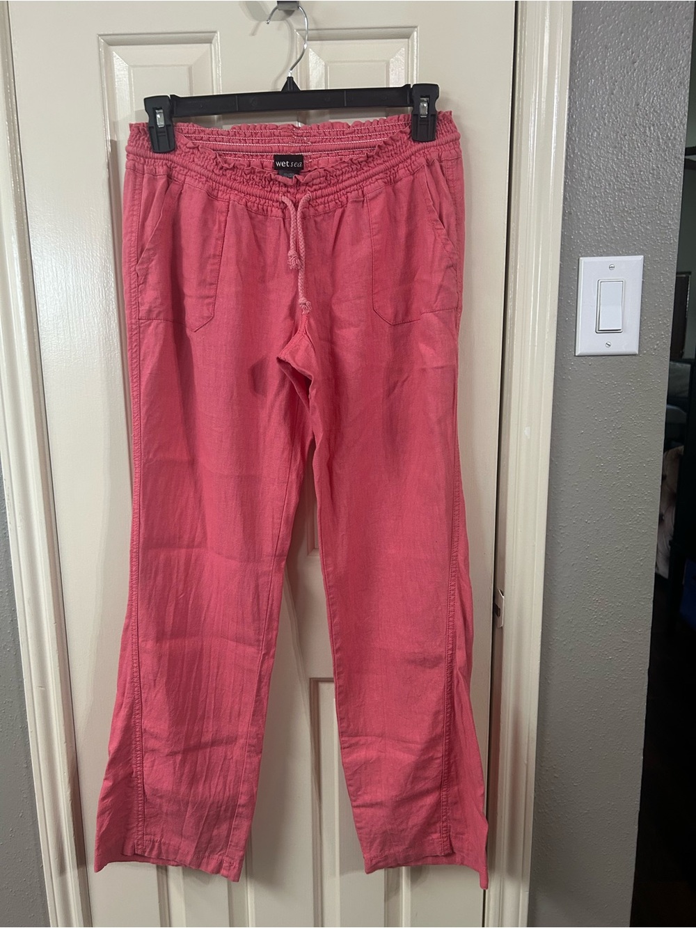 Women’s Wet Seal Linen Blend Drawstring Pants Size M